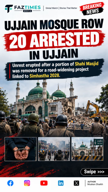 Ujjain Mosque Row: 20 Arrested, 30 Booked After Stone-Pelting Unrest