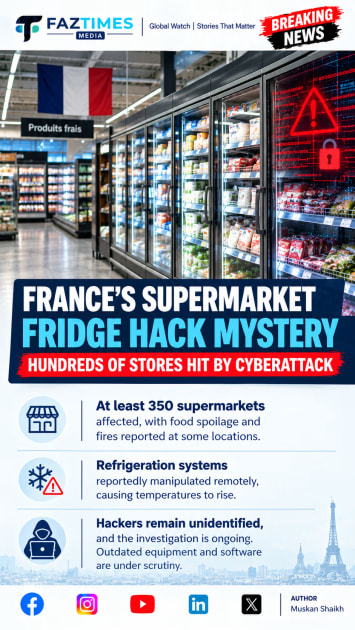 France Supermarket Fridge Hack: 350+ Stores Hit in Cyberattack