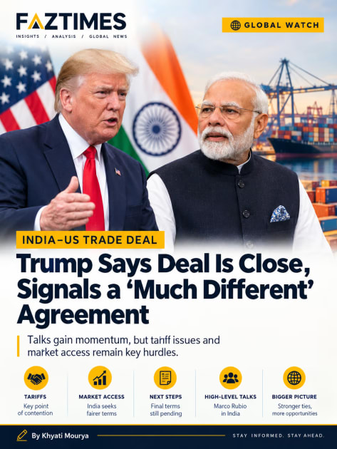 Trump Says India-US Trade Deal Is Close, Signals a ‘Much Different’ Agreement