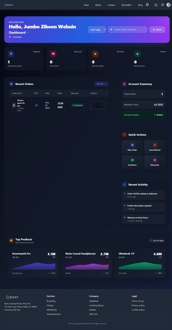 Root Store – Full-Stack E-Commerce Platform — gallery 1