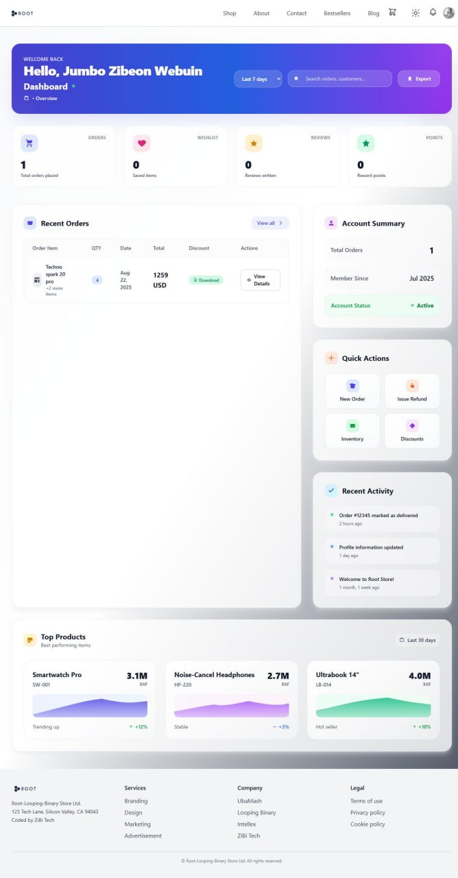 Root Store – Full-Stack E-Commerce Platform — gallery 3