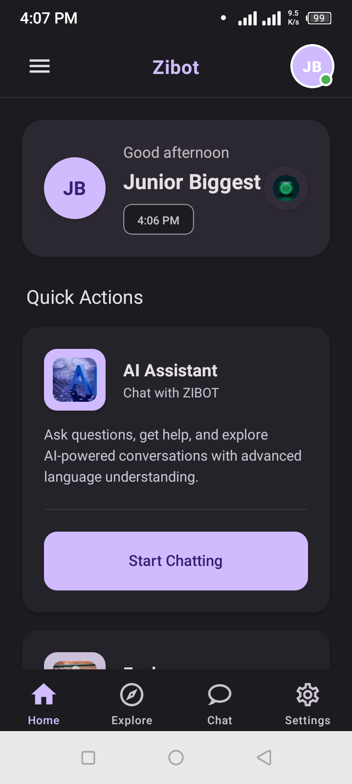 AI Chatbot Mobile Application with Custom AI Agent Integration — gallery 1