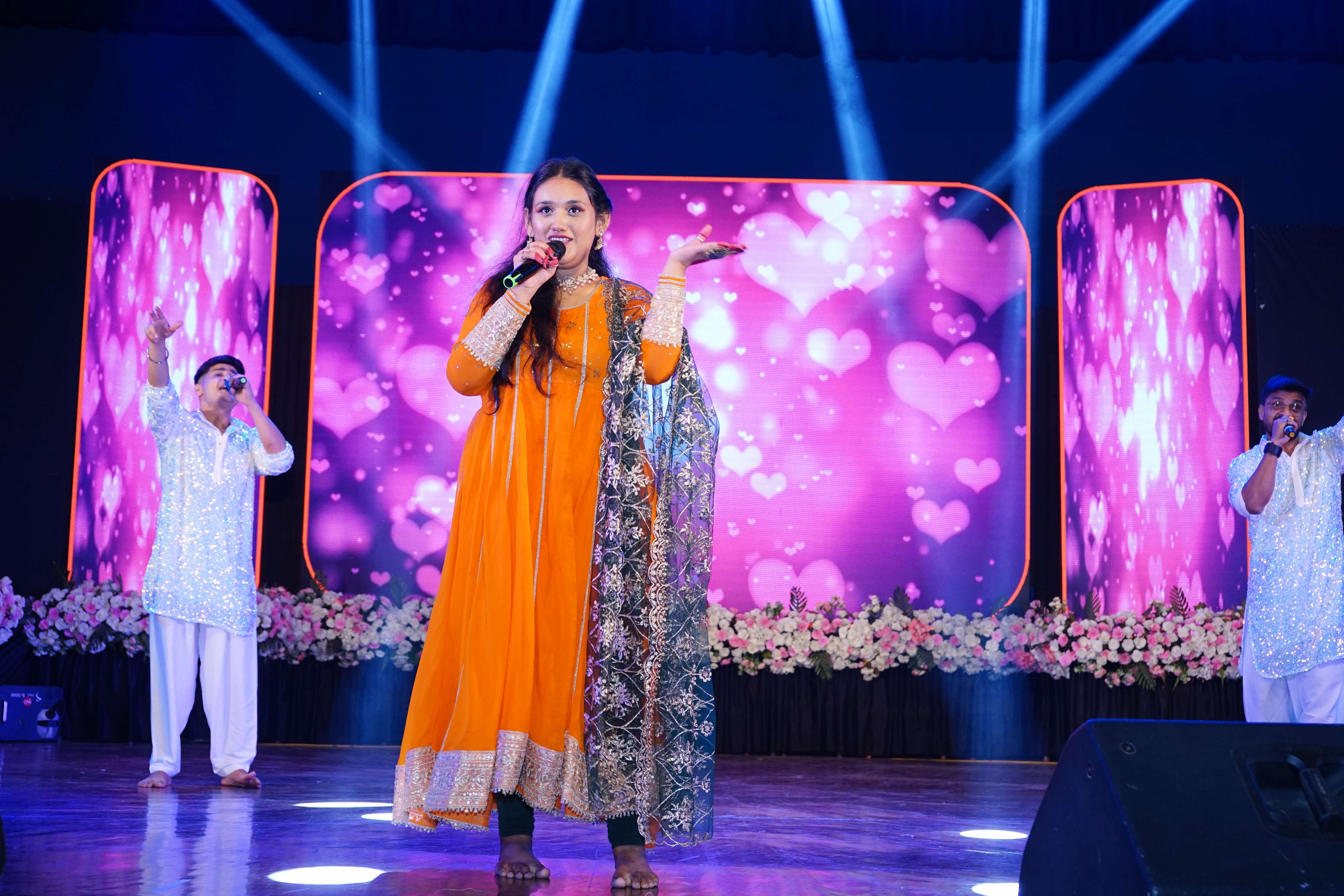 Annual function performance — students on stage