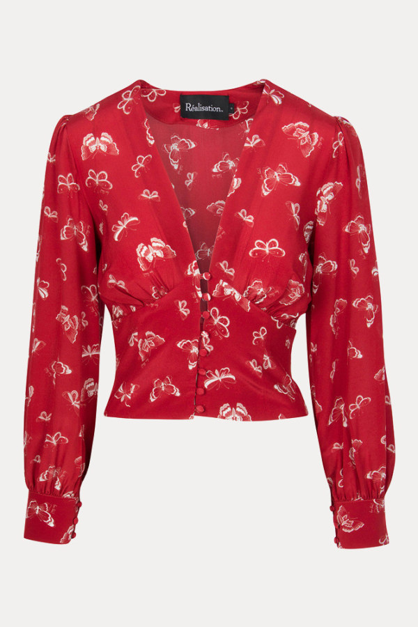 Rent THE KAIA TOP IN RED BUTTERFLY - Realisation Par | HURR Rent THE KAIA TOP IN RED BUTTERFLY - Realisation Par | HURR