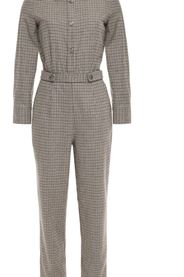 Rent Houndstooth tweed jumpsuit - Maje | HURR