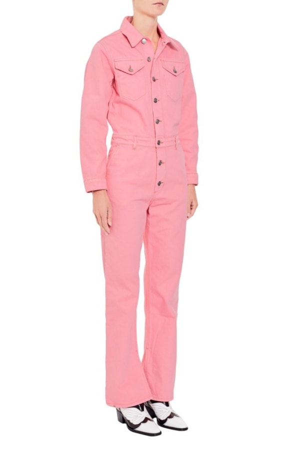 Ganni pink jumpsuit clearance