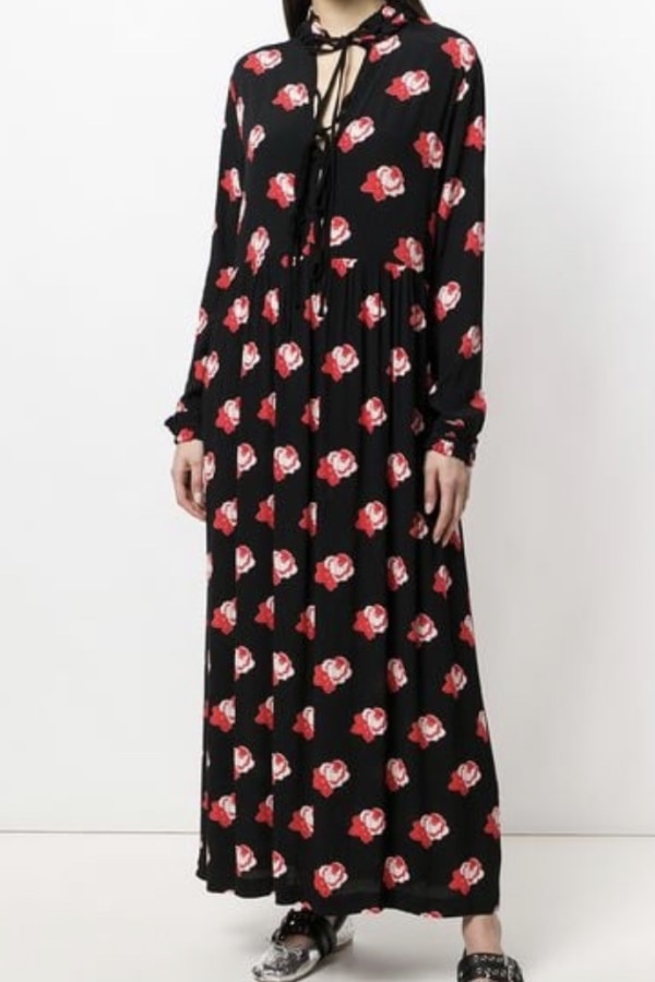 Rent Harley Crepe Maxi Dress Ganni Hurr