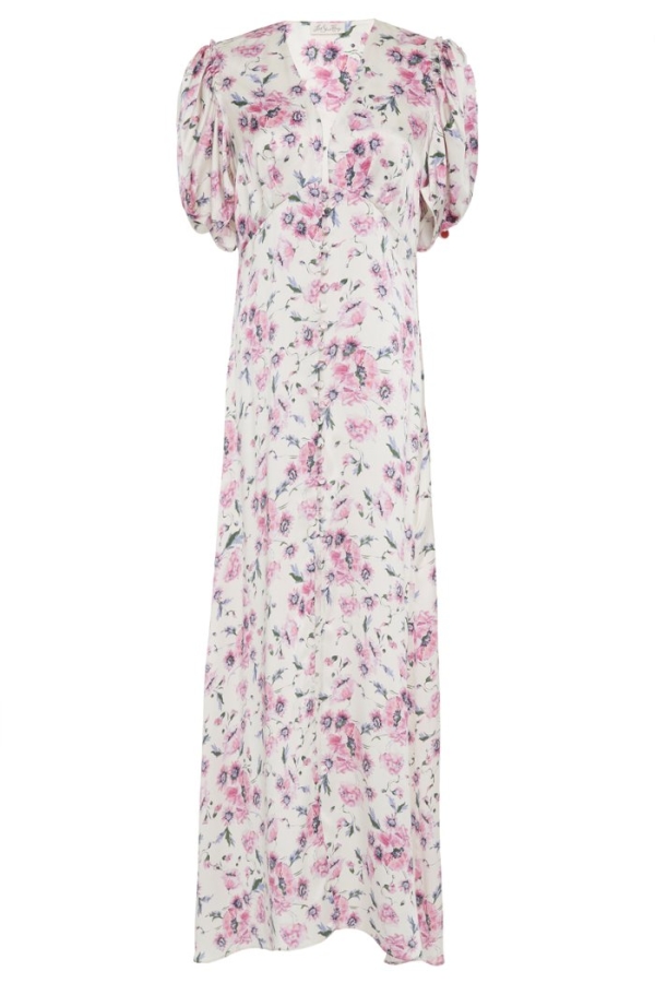 Rent Delaney Floral Midi Dress - LoveShackFancy | HURR