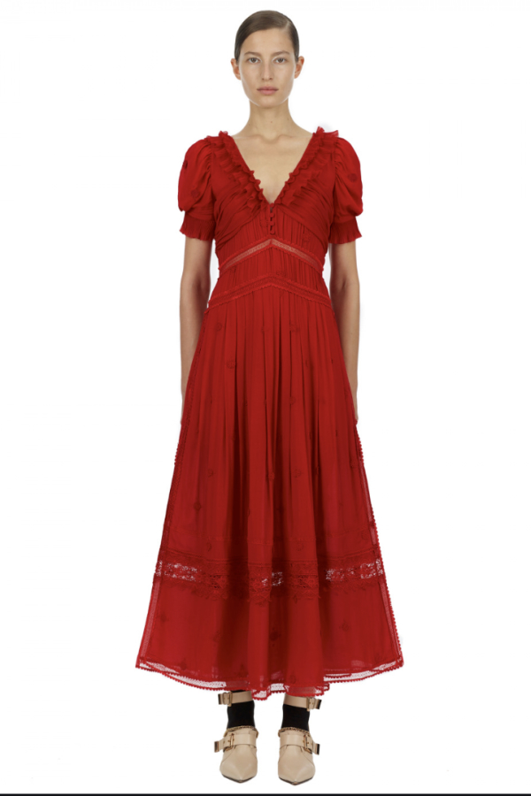 self portrait plumetis dress