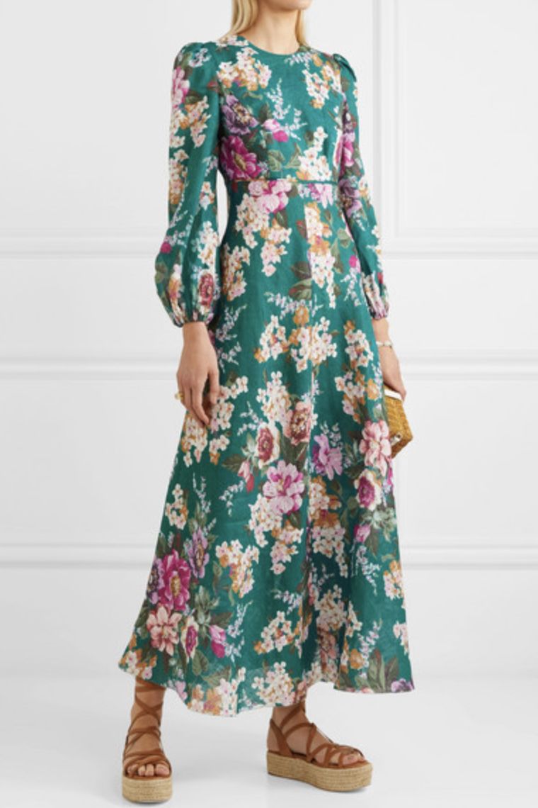 Rent Zimmermann Allia floral-print linen maxi - HURR Collective