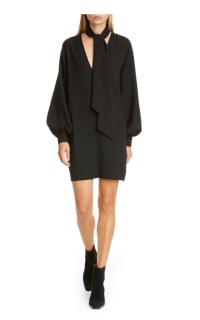 ganni heavy crepe dress