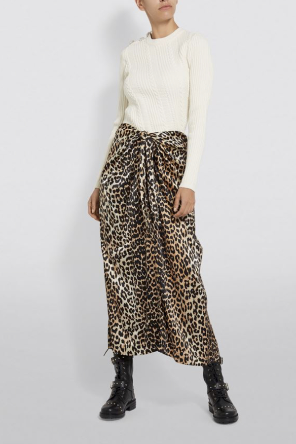 Rent Leopard Print Skirt - Ganni | HURR