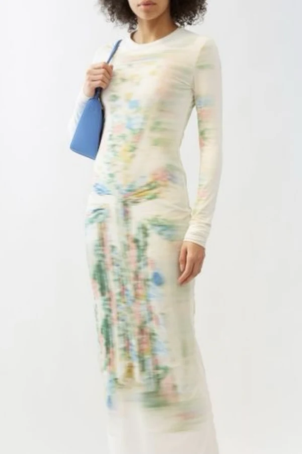 Wasting Time Maxi Dress - Blurred Lime main image 0