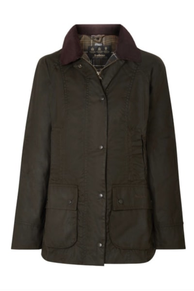 barbour beadnell wax jacket olive
