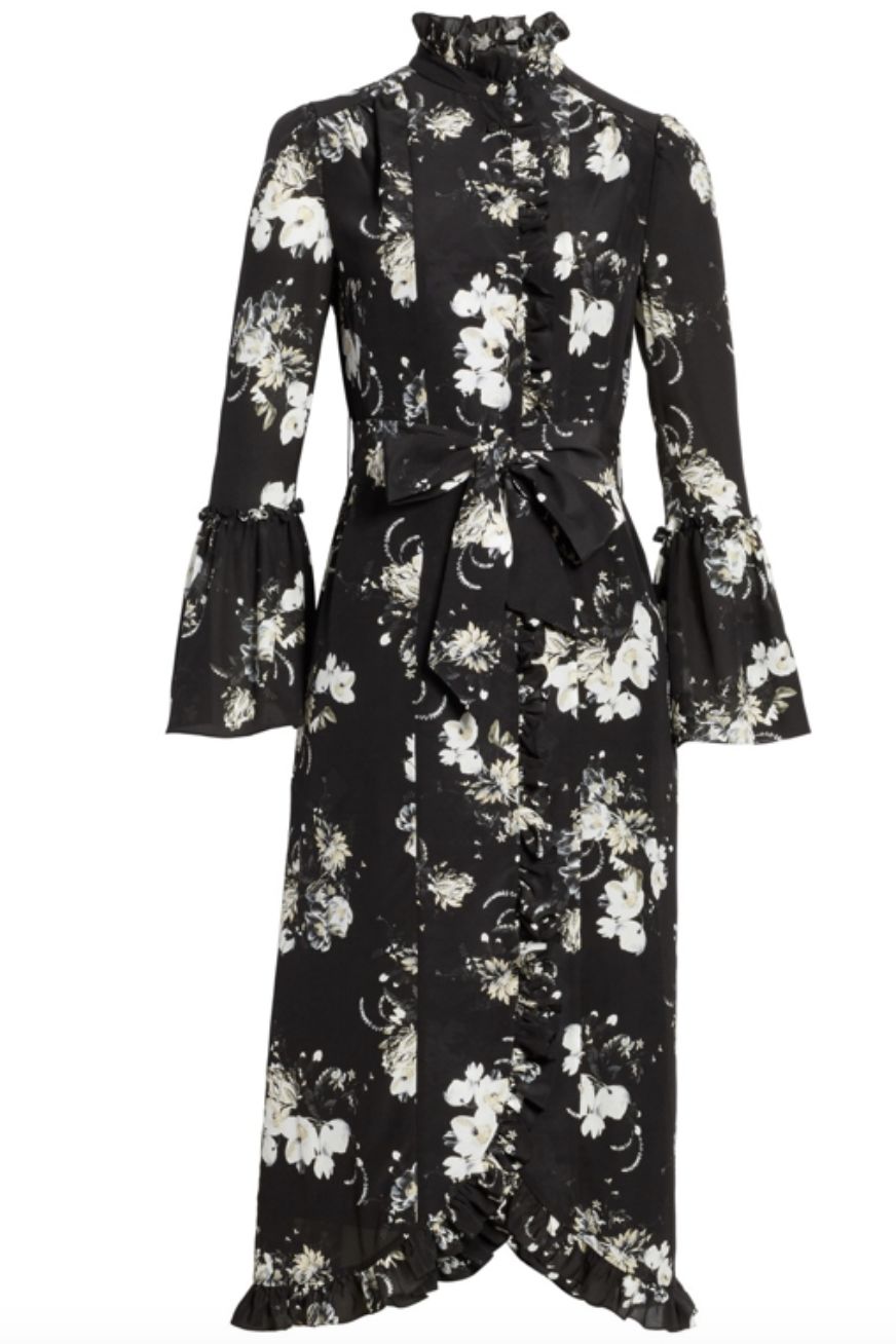 Rent Erdem Ruffle midi dress belted - HURR Collective