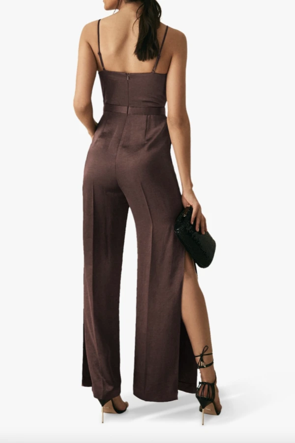 Reiss chocolate jumpsuit discount
