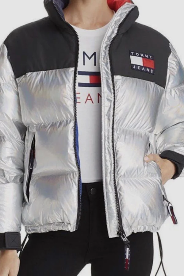 Tommy hilfiger metallic jacket hot sale