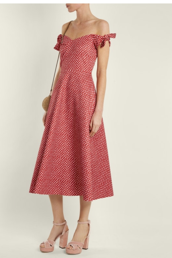 Saloni polka dot dress clearance