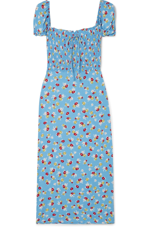 faithfull castilo floral midi dress
