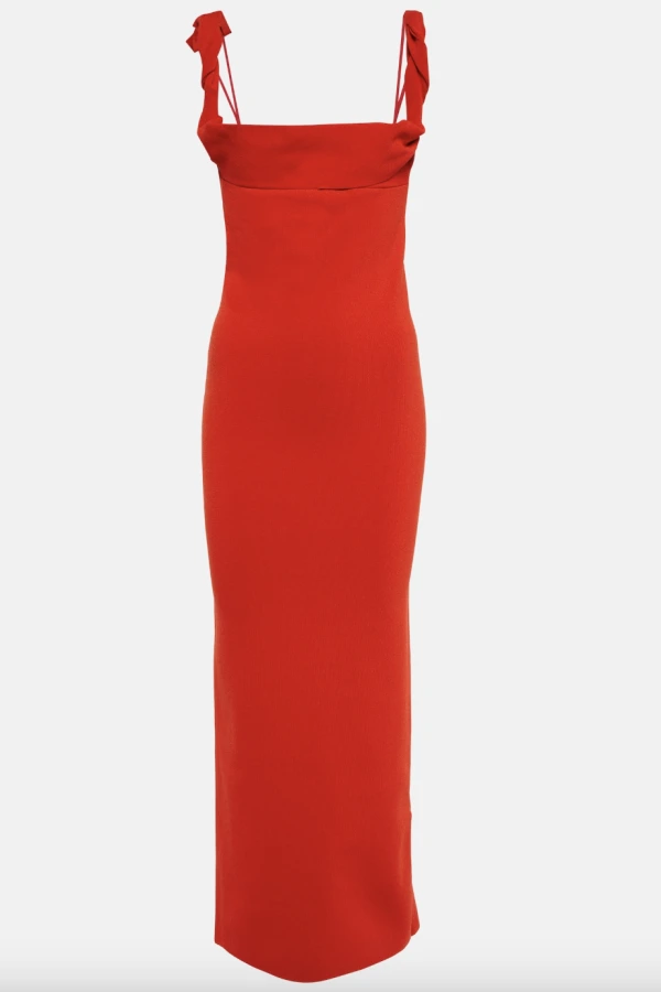 jacquemus la robe maille alca maxi dress JACQUEMUS La Robe Malle Alca in Khaki