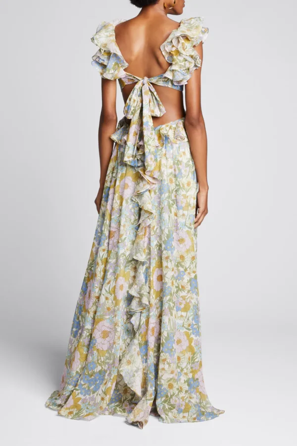 Rent Super Eight Ruffle Maxi Dress - Zimmermann | HURR