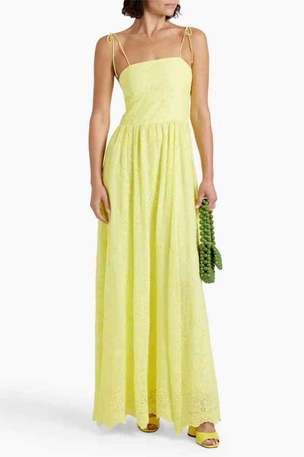Juniper Circle Hollow Denim Maxi Dress