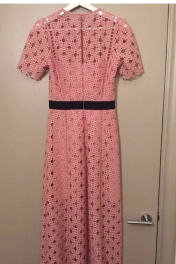 Rent Sandro pink lace dress - Sandro | HURR