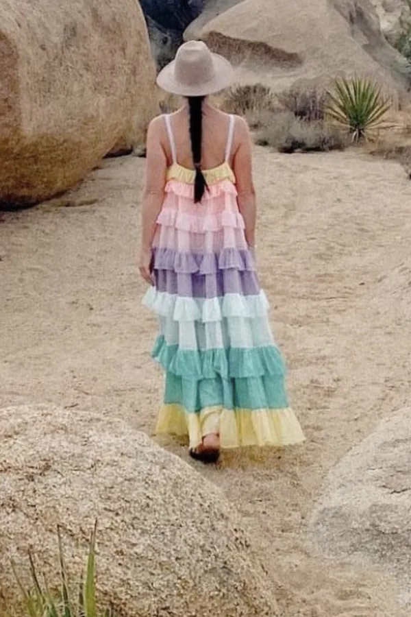 Rent RAINBOW RUFFLE TIERED DRESS Pitusa HURR - Main Image
