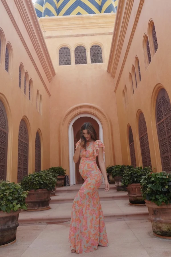 chinese dress ladies BOUGAINVILLEA MAXI DRESS IN SALVAJE ANIMAL PRINT CHIFFON – DE LA VALI  OFFICIAL main image 1
