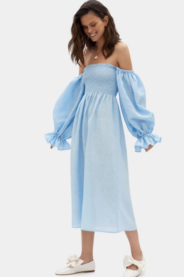 Rent Atlanta Linen Midi Dress - Sleeper | HURR
