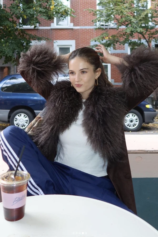 Rent Chocolate Brown Faux Fur Penny Coat Charlotte Simone HURR1