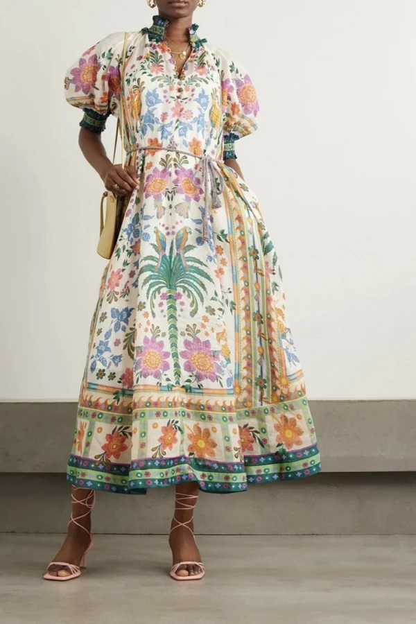 Rent Ginger swing floral midi dress - Zimmermann | HURR