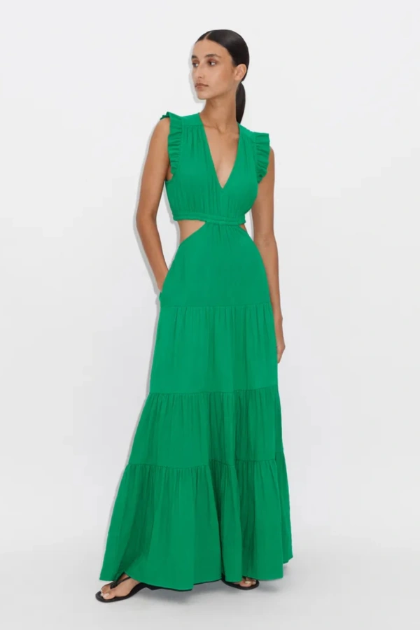 me & em green dress ME+EM Green Maxi Dress – OWNI main image 0