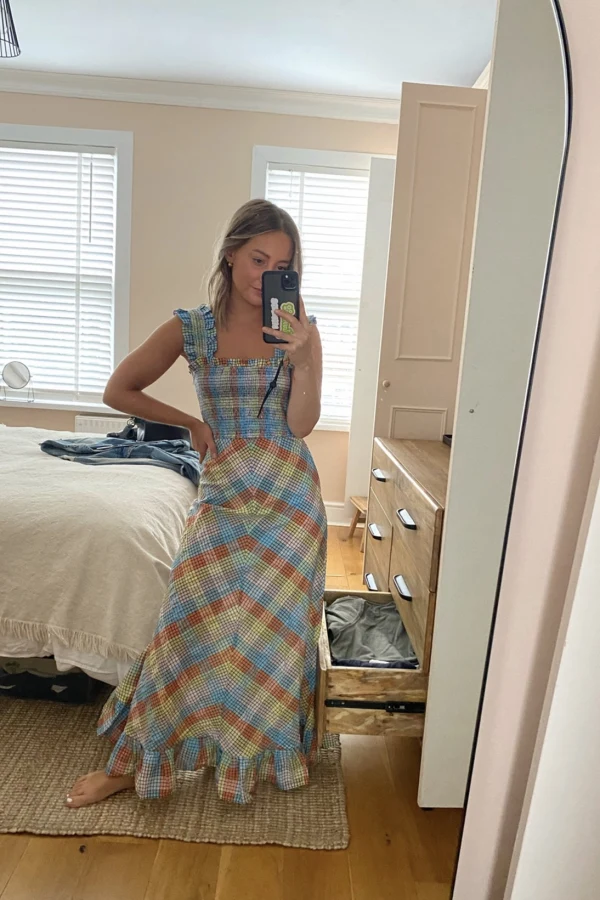 Rent Seersucker Dress Ganni HURR