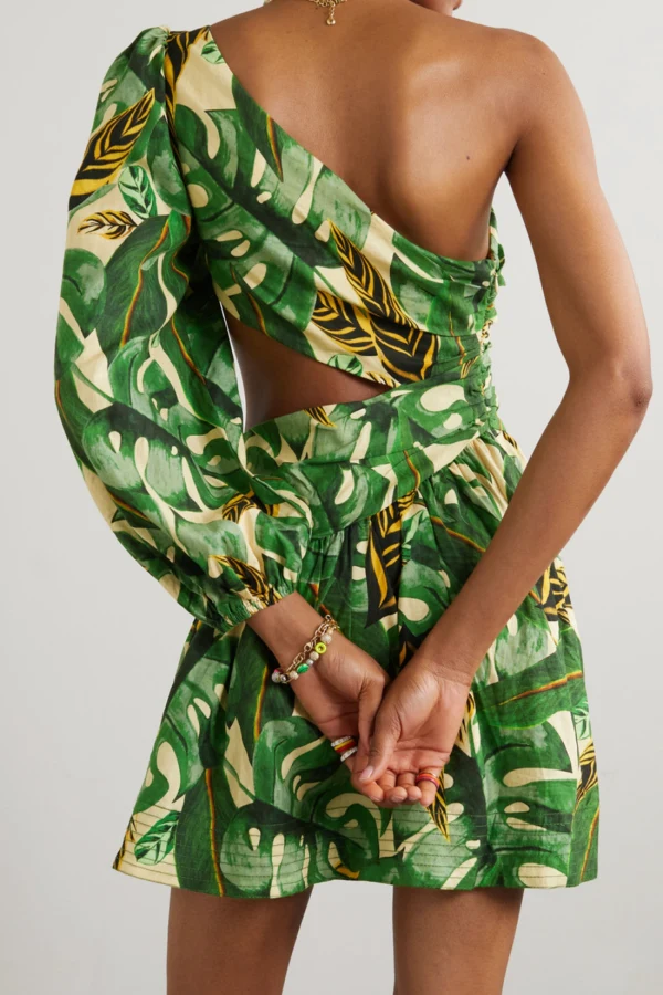 green emerald velvet dress Farm Rio