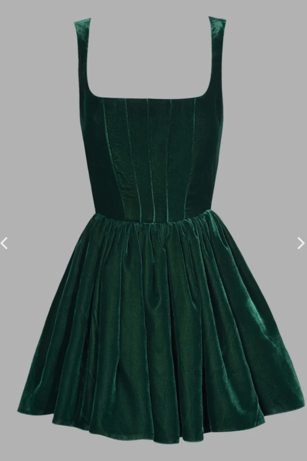 teri jon emerald green dress Laurel Velvet Midi Dress - Emerald Green main image 0