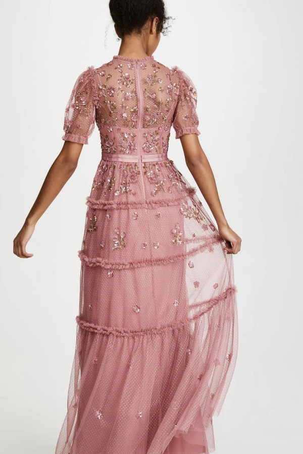 Needle and thread carnation sequin dress cheap