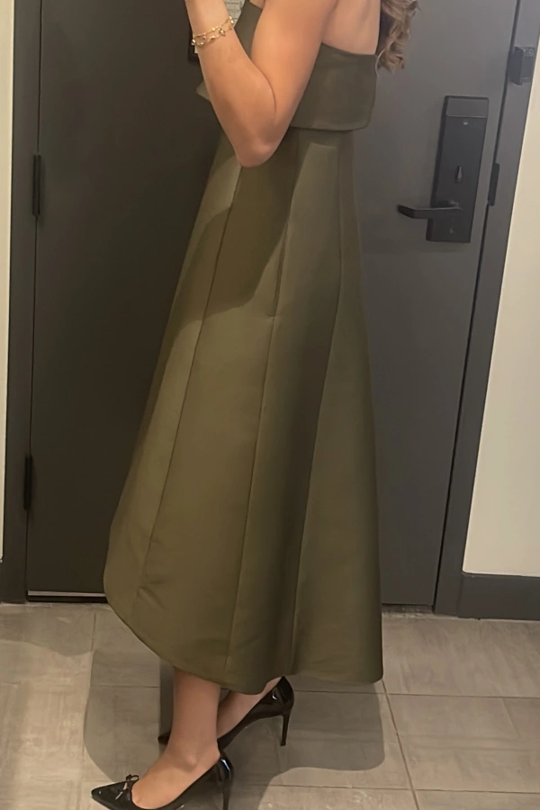 Rent Strapless dupioni midi dress - Totme | HURR