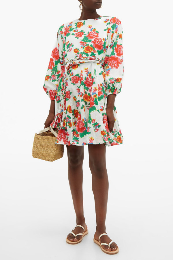Rent Ella floral-print mini dress - Rhode | HURR