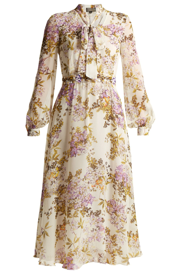 Rent Silk floral Georgette dress - Giambattista Valli | HURR