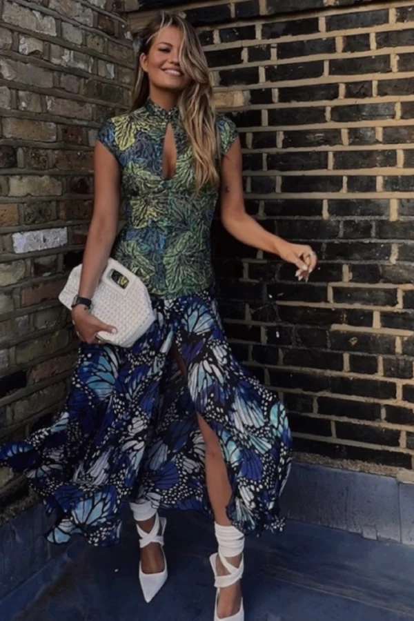 Rent LACE BUTTERFLY DRESS IN BUTTER - Kim Shui | HURR