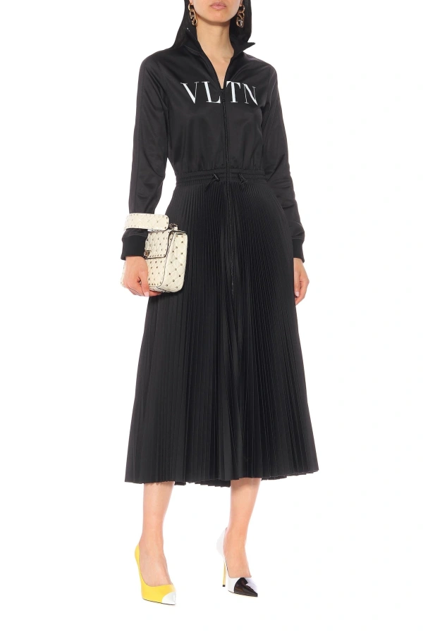 Rent Black VLTN Jersey Dress - Valentino | HURR