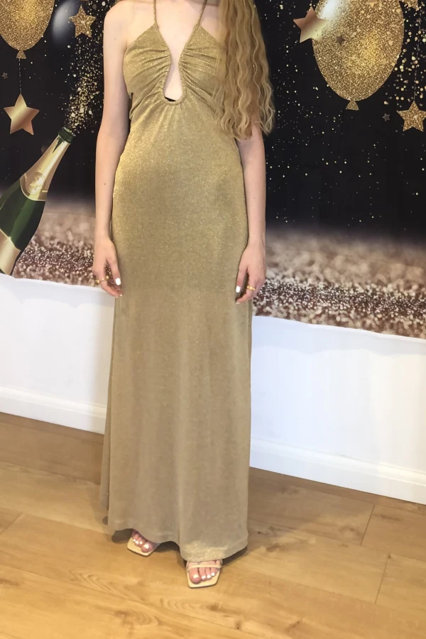 lurex dress gold Gold lurex dress