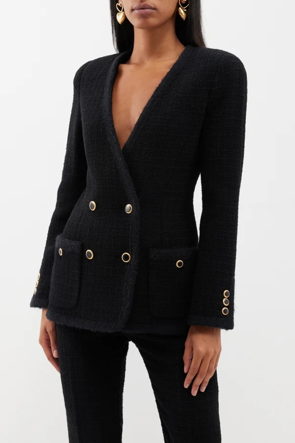 Rent Checkedtweed wool blend jacke Alessandra Rich HURR