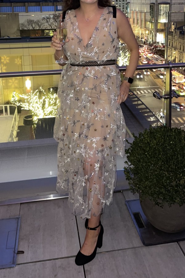 summer wrap midi dress Floral Frill Asymmetric Wrap Midi Dress