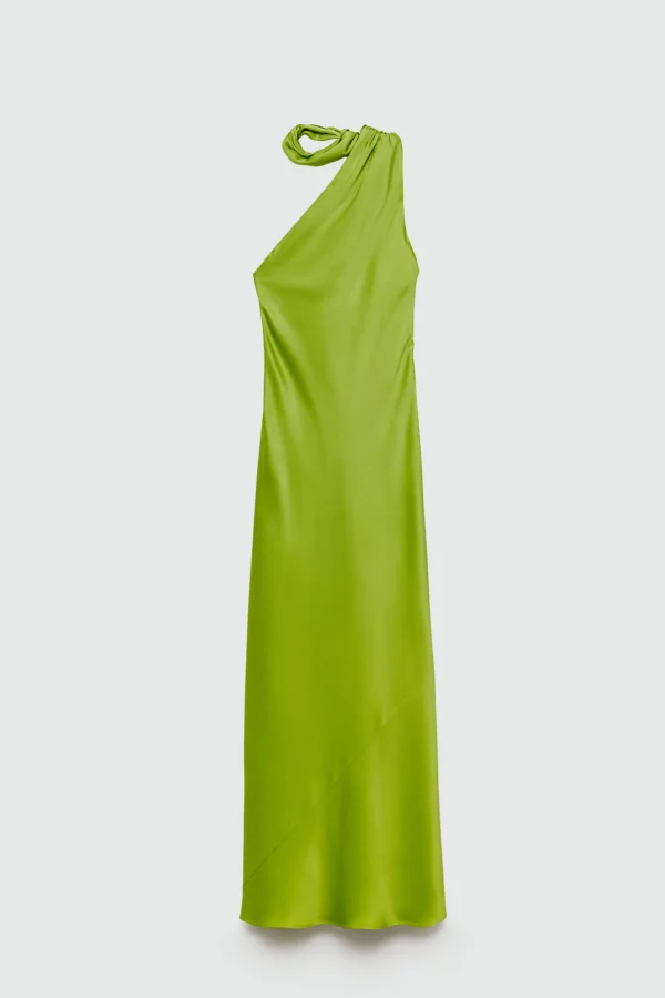 Rent Asymmetric Bow Neck Dress - Mango | HURR