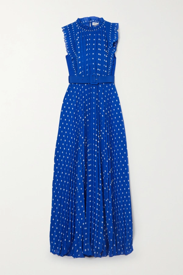 Self portrait polka dot maxi dress sales