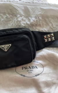 prada studded belt bag