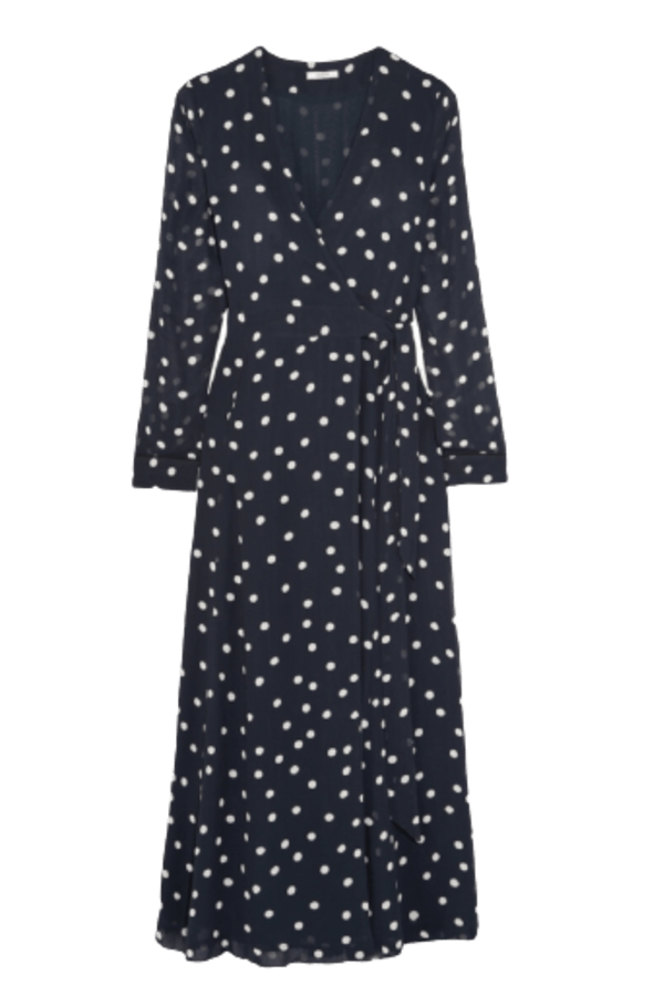 Rent Polka dot wrap dress - Ganni | HURR