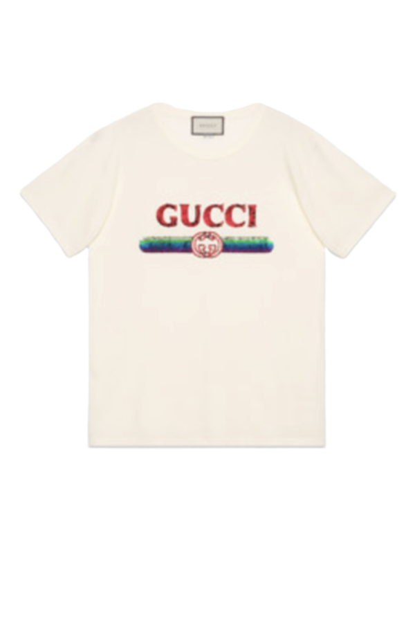 Rent Log sequin T-shirt - Gucci | HURR